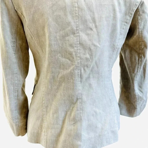 HALOGEN Women Long Sleeve One-Button Collared Pocket Tan Career Jacket Sz Small - Picture 10 of 13